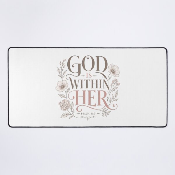 Item preview, God Is Within Her Psalm 46:5 Feminine Christian Shirt designed and sold by Illustrated Faith.