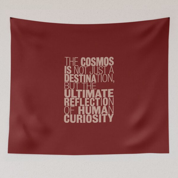 Item preview, The Cosmos Human Curiosity Minimalist Astronomy Quote Graphic designed and sold by KiwiRider.
