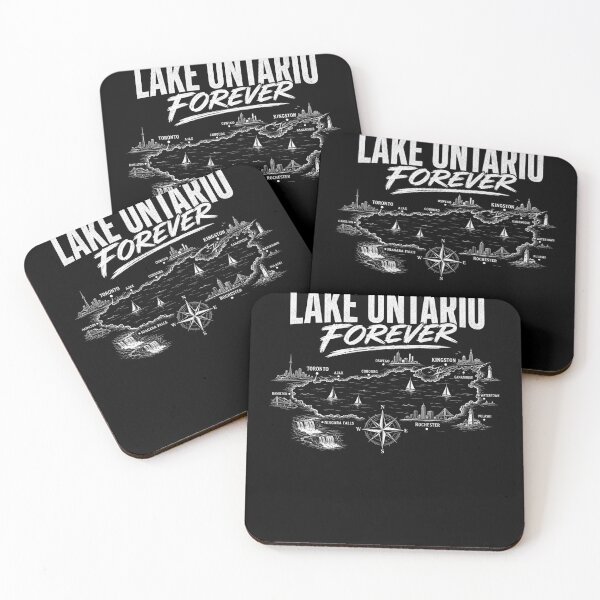 Item preview, Lake Ontario Forever Vintage Great Lakes Map Graphic designed and sold by anapldv.