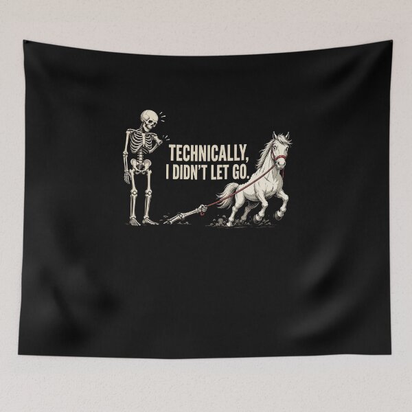 Item preview, Skeleton Funny Quote Horse Riding Graphic designed and sold by anapldv.