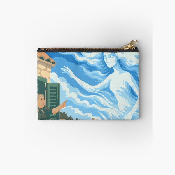 Item preview, Stories the Bura Remembers Art Print, Croatian Coastal Wall Art, Grandmother and Boy Illustration, Adriatic Folk Art, Mediterranean Decor designed and sold by Studio pod Burom.