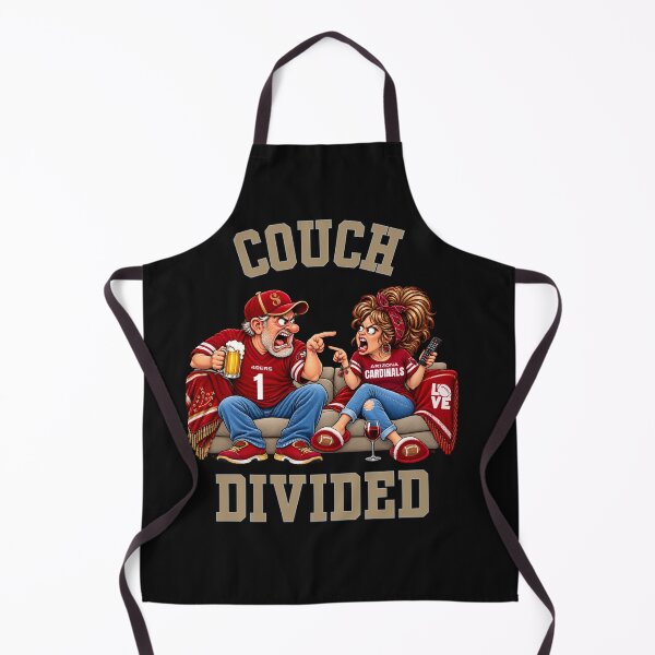 Item preview, Football Fans Couch Divided San Francisco 49ers & Arizona Cardinals designed and sold by Bubba's Boutique.