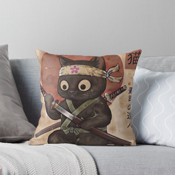 Item preview, Japanese Black Cat Sushi Ninja Pause designed and sold by Fictio ⭐​⭐​⭐​⭐​⭐​.