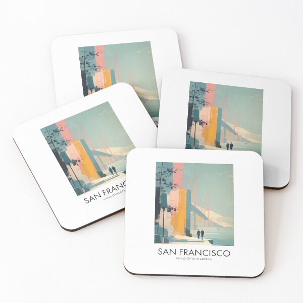 Item preview, San Francisco Golden Gate, Colorful Pastel Decor designed and sold by MarkedArtPrints.