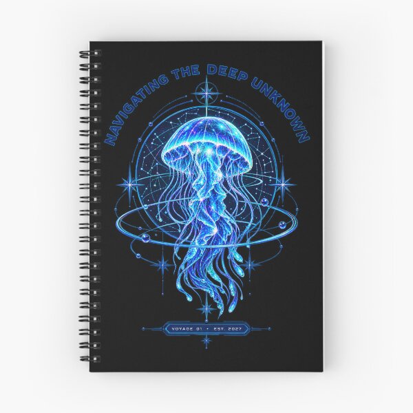 Item preview, Navigating The Deep Unknown Jellyfish Celestial Ocean Sci Fi Art designed and sold by QCena.
