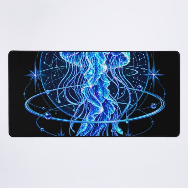 Item preview, Navigating The Deep Unknown Jellyfish Celestial Ocean Sci Fi Art designed and sold by QCena.