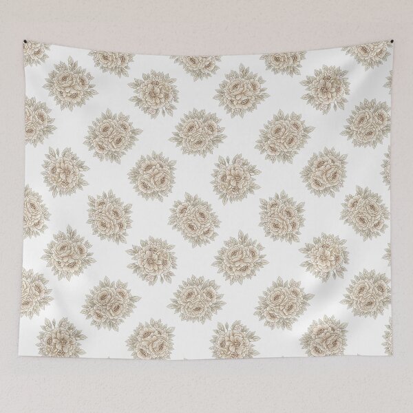 Item preview, Vintage Floral Cream White Bride designed and sold by gulsumkiyan.