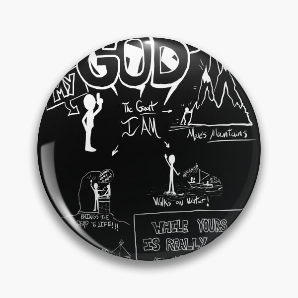 Item preview, Inspirational Faith Design - God Moves Mountains, Walks on Water, Brings the Dead to Life designed and sold by theflumpbros.