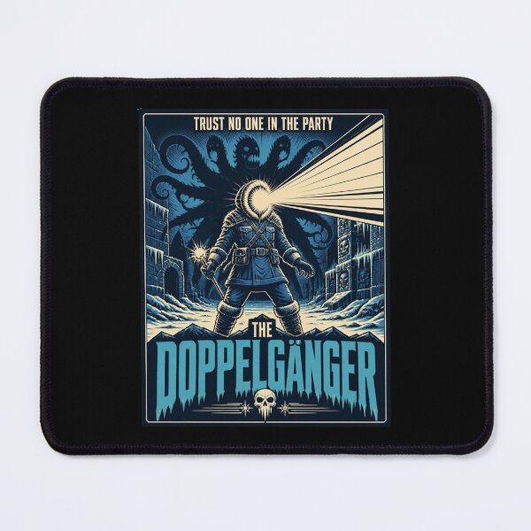 Item preview, The Doppelganger Arctic Horror Movie Poster Shirt Sci-Fi Parody RPG Tee designed and sold by Dice_Goblin_Studio.