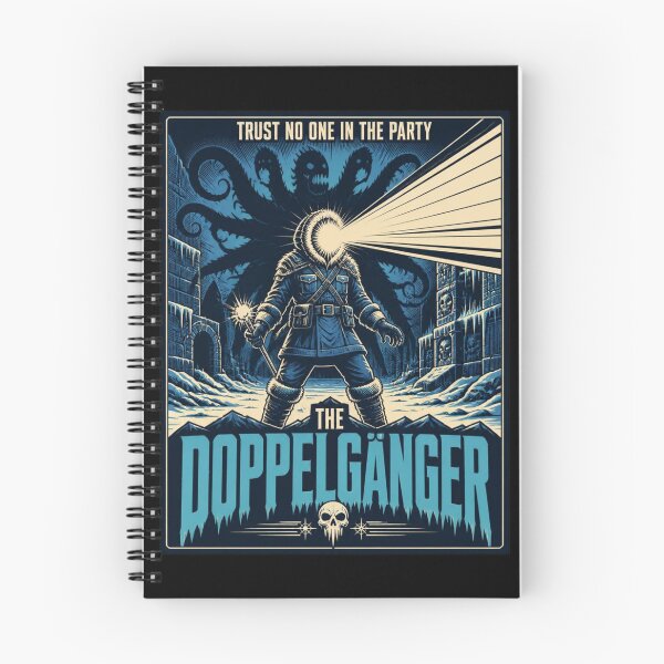 Item preview, The Doppelganger Arctic Horror Movie Poster Shirt Sci-Fi Parody RPG Tee designed and sold by Dice_Goblin_Studio.