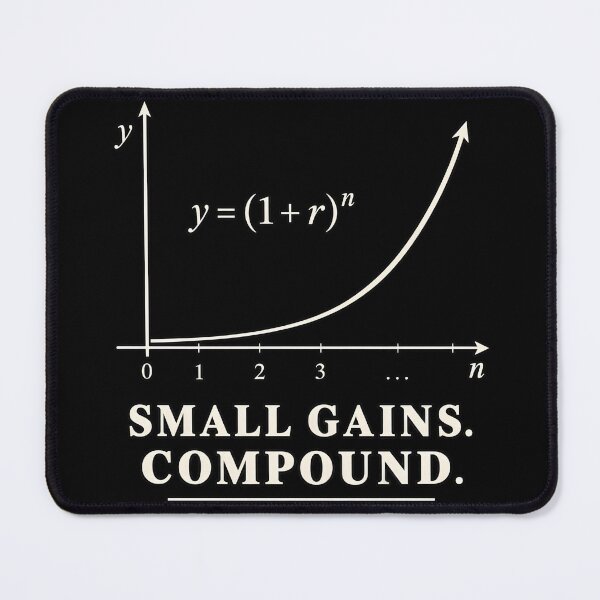 Item preview, Small Gains Compound Math Formula Design designed and sold by CalmWorldShop.