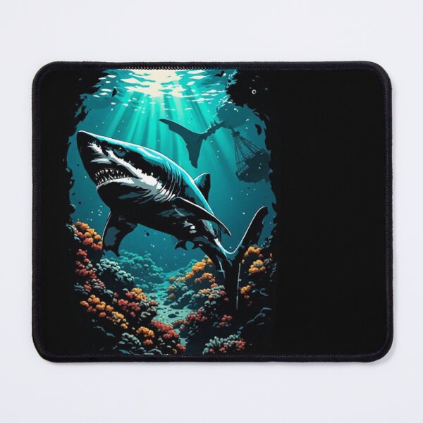 Item preview, Great white shark next to a sunken ship designed and sold by KinoDesign.