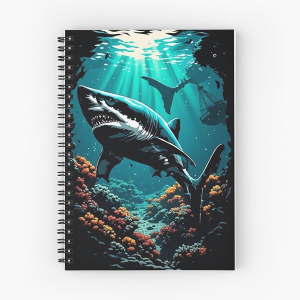 Item preview, Great white shark next to a sunken ship designed and sold by KinoDesign.