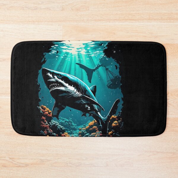 Item preview, Great white shark next to a sunken ship designed and sold by KinoDesign.