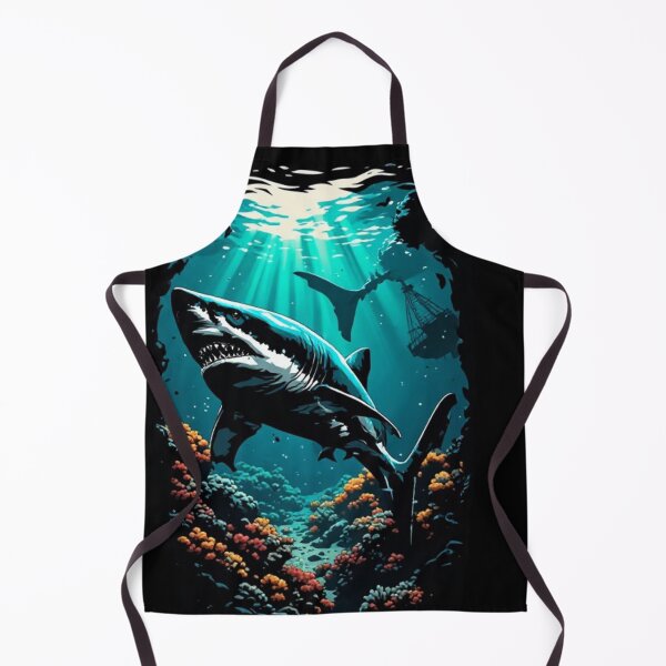 Item preview, Great white shark next to a sunken ship designed and sold by KinoDesign.