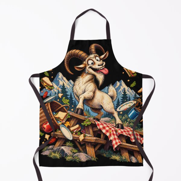 Item preview, Funny Mountain Goat Picnic Adventure designed and sold by RkskArt.