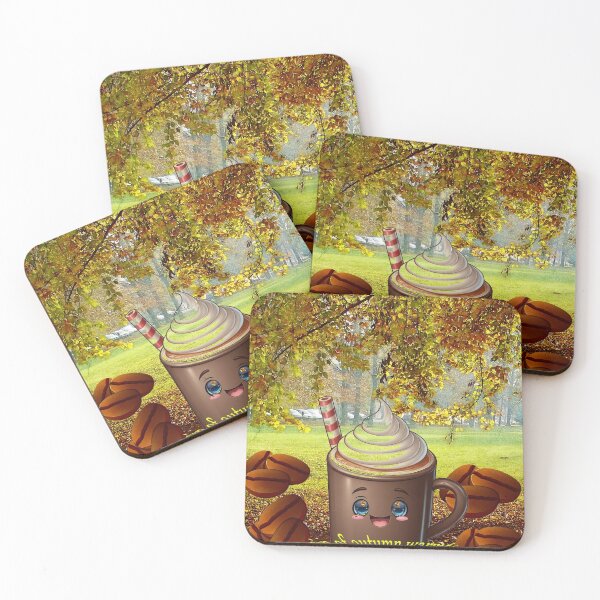 Item preview, Cute Kawaii Autumn Coffee Mug - Pumpkin Spice & Cozy Vibes designed and sold by hepopatterns.