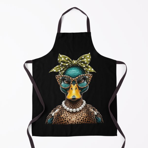 Item preview, duck quirky retro fashion portrait with polka dot bow designed and sold by anapldv.