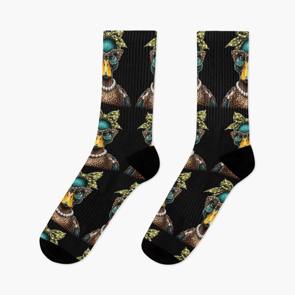 Item preview, duck quirky retro fashion portrait with polka dot bow designed and sold by anapldv.