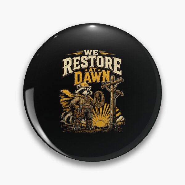 Item preview, restoration Rally At Dawn Rustic Lineman Graphic designed and sold by anapldv.