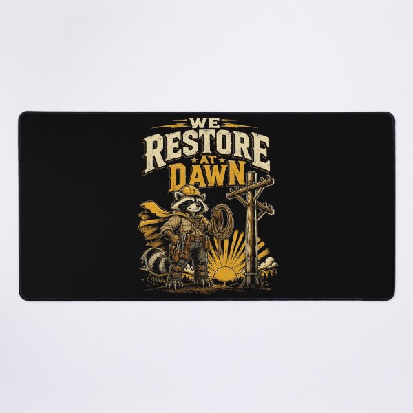 Item preview, restoration Rally At Dawn Rustic Lineman Graphic designed and sold by anapldv.
