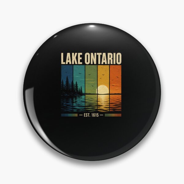 Item preview, Lake Ontario Vintage Sunset Landscape Graphic designed and sold by anapldv.