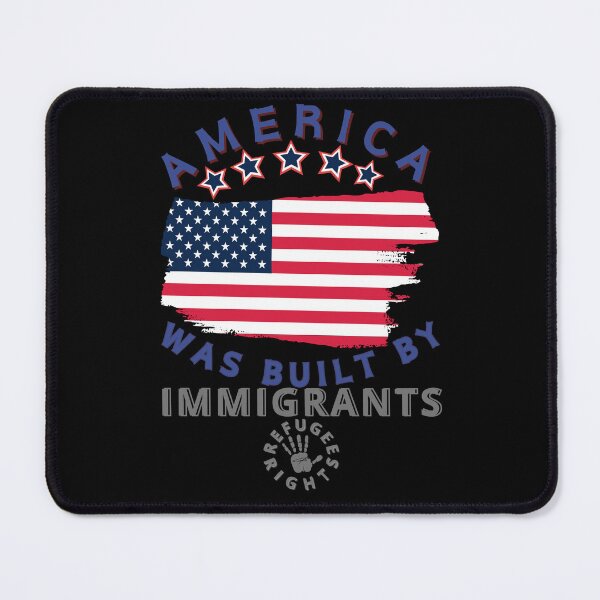 Item preview, America Was Built By Immigrants Refugee Rights Design designed and sold by SkymarArt.