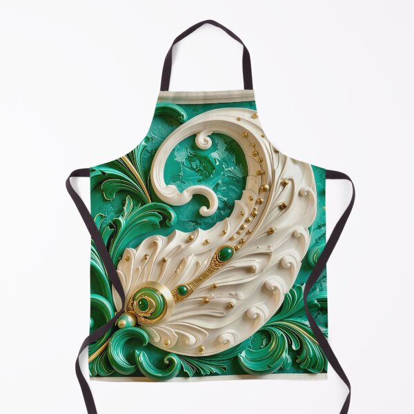 Item preview, Sculptural Emerald with Gold Enamel designed and sold by Vicky Brago-Mitchell®.