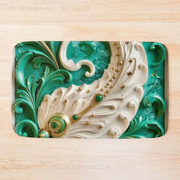 Item preview, Sculptural Emerald with Gold Enamel designed and sold by Vicky Brago-Mitchell®.