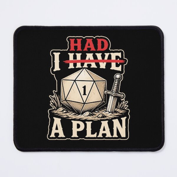 Item preview, I Had A Plan Natural 1 - Funny RPG Strikethrough D20 Shirt designed and sold by Dice_Goblin_Studio.