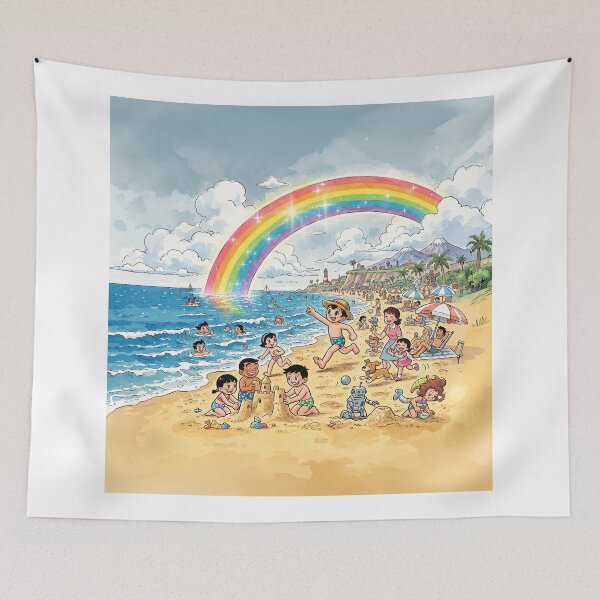 Artikelvorschau, Beach Rainbow entworfen und verkauft von Home Decor Art.