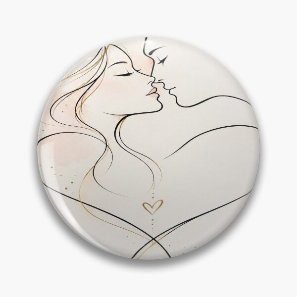 Artikelvorschau, Romantic Couple Heart Line Art entworfen und verkauft von DaryaArtFrance.