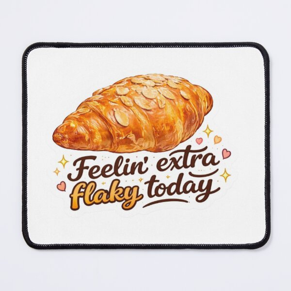 Item preview, Feelin Extra Flaky Today Croissant Sticker | Funny Bakery Food Lover Gift designed and sold by Sepia soul.