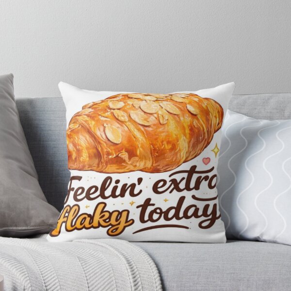 Item preview, Feelin Extra Flaky Today Croissant Sticker | Funny Bakery Food Lover Gift designed and sold by Sepia soul.