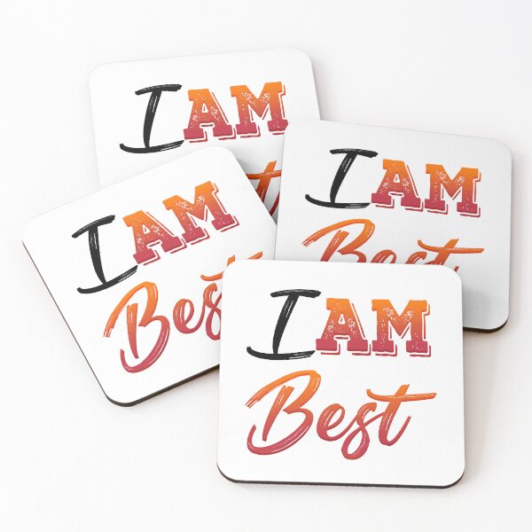 Item preview, I Am Best Inspirational Motivational Typography designed and sold by DriplineHowl.