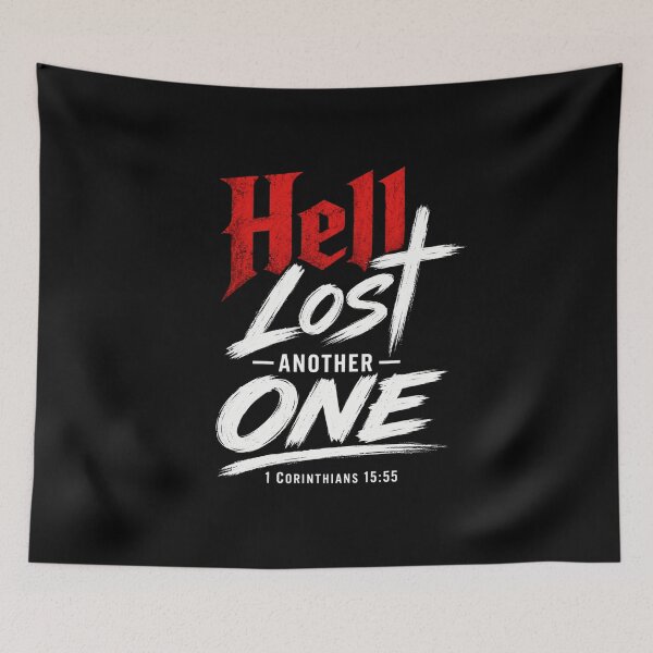 Item preview, hell Lost Another One Christian Bible Verse Graphic designed and sold by anapldv.