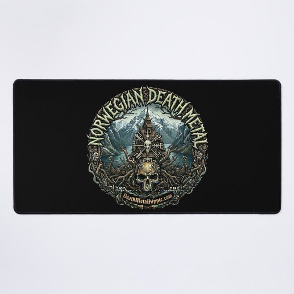 Item preview, Norwegian Death Metal Stave Church Skull designed and sold by Death Metal Hippie.