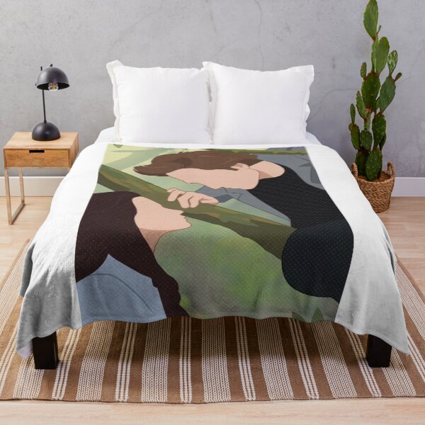 Item preview, Silhouette of Edward and Bella Cullen in the forest designed and sold by LadyCartoon.