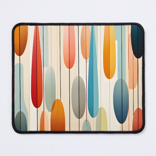Item preview, Mid Century Modern Abstract Ovals and Lines designed and sold by GutyzDesignsES.