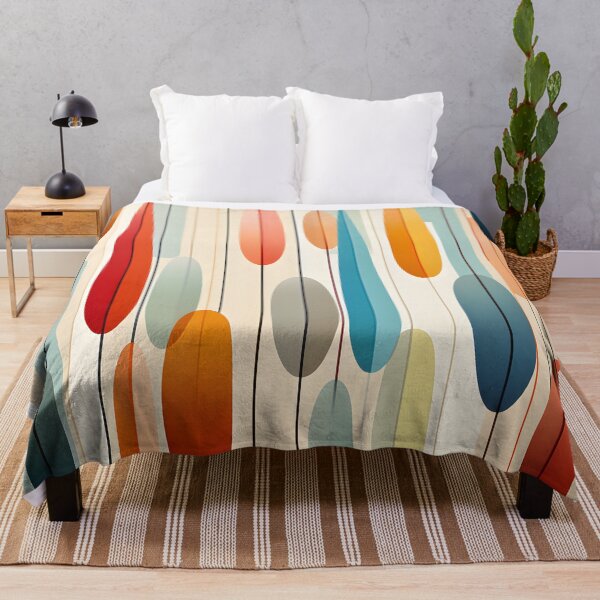 Aperçu de l'œuvre Mid Century Modern Abstract Ovals and Lines créée et vendue par GutyzDesignsES.