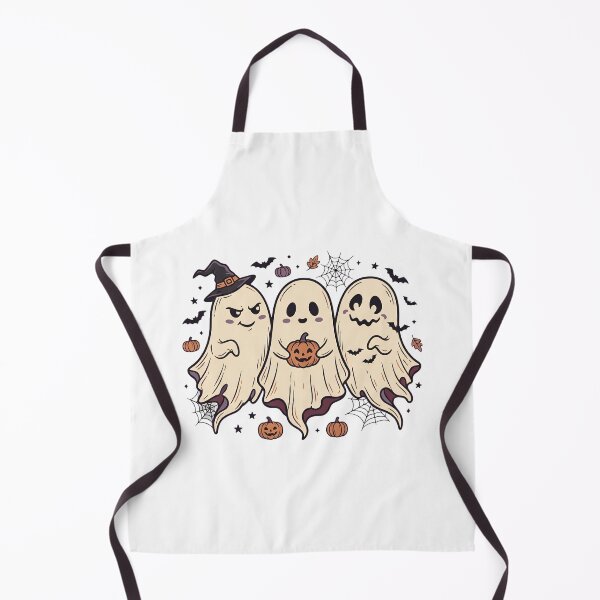 Item preview, Cute Halloween Ghost Trio with Witch Hat, Pumpkins and Bats Illustration designed and sold by abdelski.