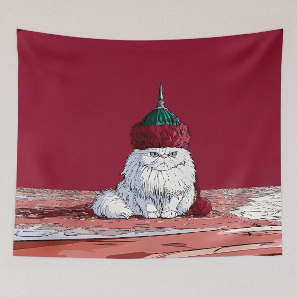 Item preview, Grumpy Persian Cat Historical Helmet Art designed and sold by Lunat1kk.