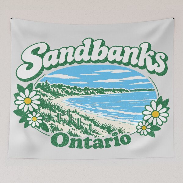 Item preview, Sandbanks Cute Groovy Ontario Park  designed and sold by HowToCanadian.