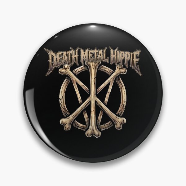 Artikelvorschau, Death Metal Hippie Friedensgramm Knochenkreuz entworfen und verkauft von Death Metal Hippie.