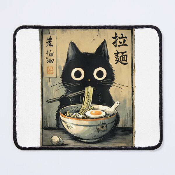 Item preview, Cute Kawaii Ramen Cat Illustration with Retro Japanese Noodles Artwork designed and sold by gabriel1309.