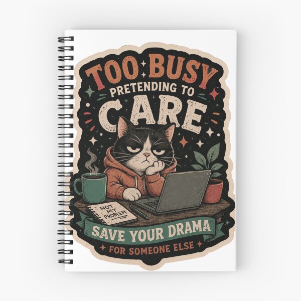 Item preview, Too Busy Pretending to Care Grumpy Cat Sticker | Funny Sarcastic Cat Lover Gift designed and sold by Sepia soul.