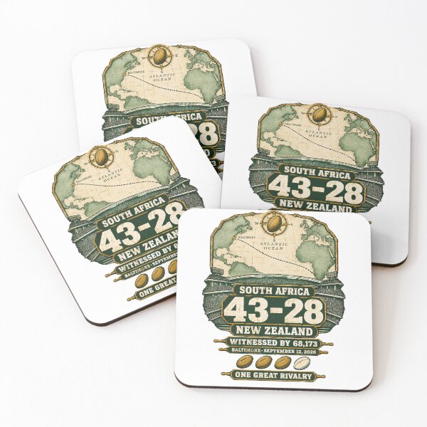 Item preview, South Africa vs New Zealand 43-28 Transatlantic Tour Baltimore Rugby designed and sold by HippyTees.