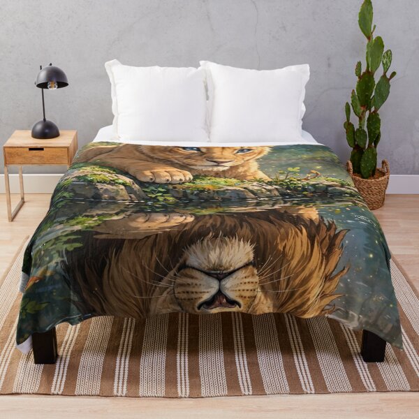 Aperçu de l'œuvre Lionceau reflétant le Roi Lion - art de la motivation pour l'avenir créée et vendue par Sourcestores1.