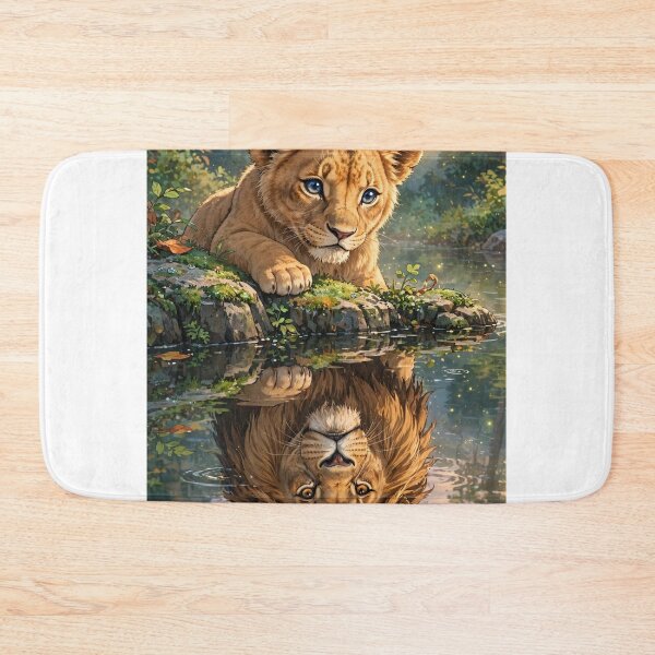 Item preview, Lion cub reflection lion king - future self motivation art designed and sold by Sourcestores1.