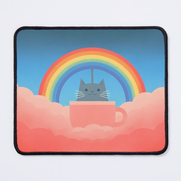 Item preview, Cute Rainbow Teacup Cat Cloud Art designed and sold by Lunat1kk.